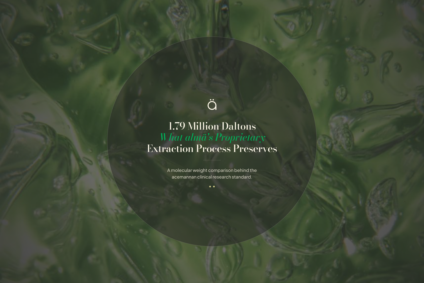 1.79 Million Daltons: What almä's Proprietary Extraction Process Preserves
