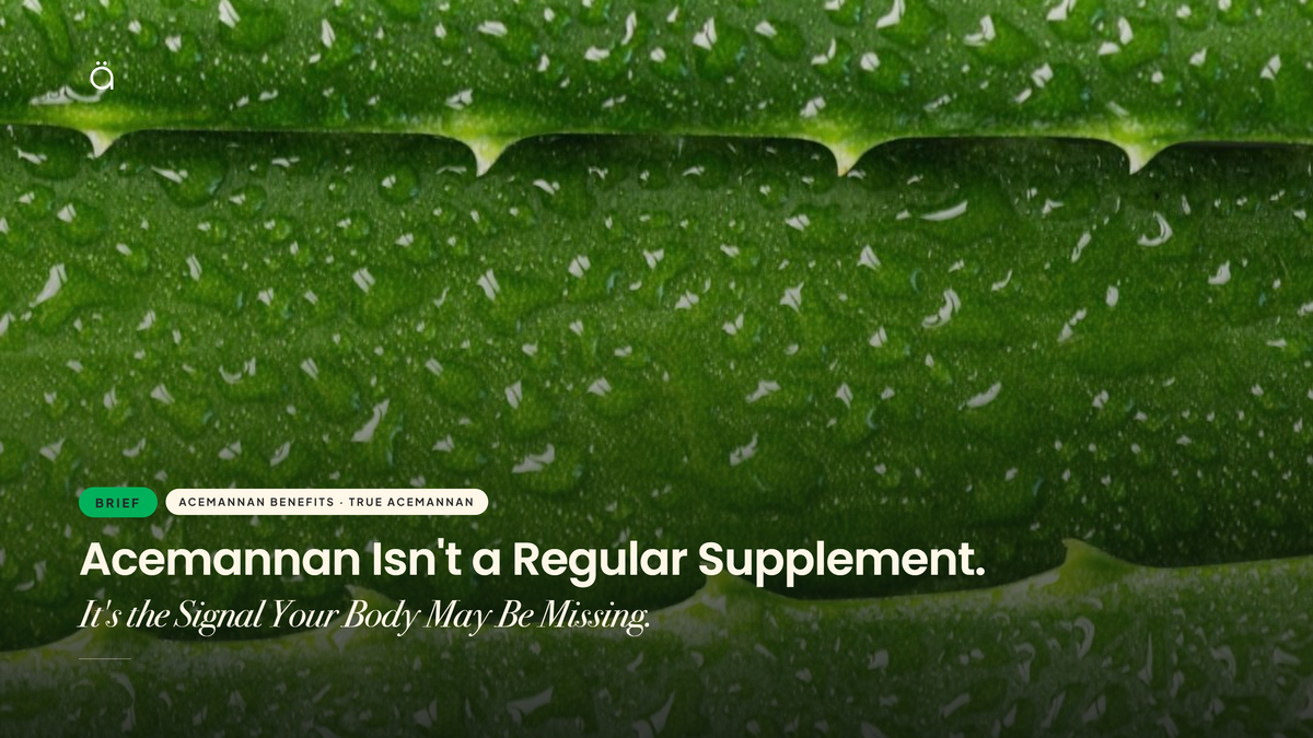 Brief: Acemannan Isn't a Regular Supplement. It's the Signal Your Body Is Missing